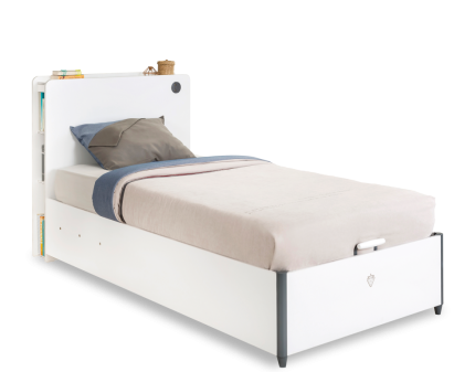 Pat cu lada (100x200cm) WHITE 