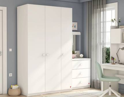  Dulap cu 3 usi VARIA WHITE