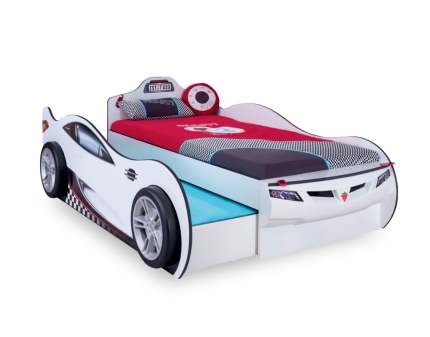 Pat alb + pat suplimentar (90x190/90x180cm) COUPE 