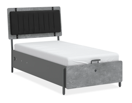 Pat cu lada (100x200cm) SPACE GREY