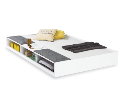 Pat suplimentar cu raft (90x190cm) WHITE