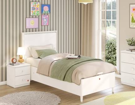  Pat cu lada (120x200cm) VARIA WHITE