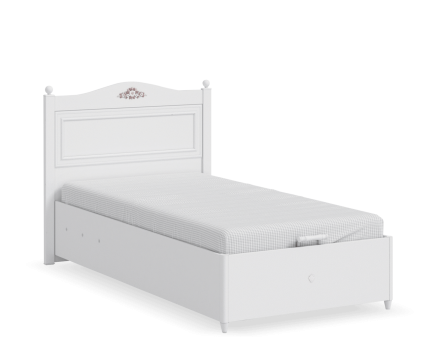 Pat cu lada (100x200cm) RUSTIC 