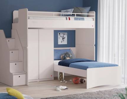 STUDIO WHITE (nr.3) - Sistem modular cu pat supraetajat