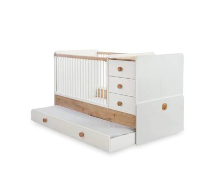 Patut transformabil cu pat suplimentar (80x180cm) NATURA BABY 